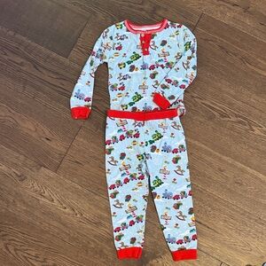 Mud Pie Kids Pajama Set - Red and Blue